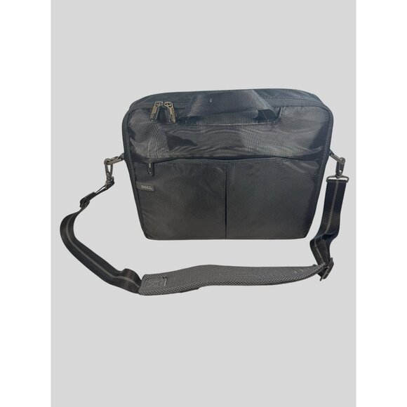 Dell Black Nylon Laptop Bag With Adjustable Shoulder Strap & Multiple Compartmen - Picture 1 of 7